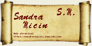 Sandra Mićin vizit kartica